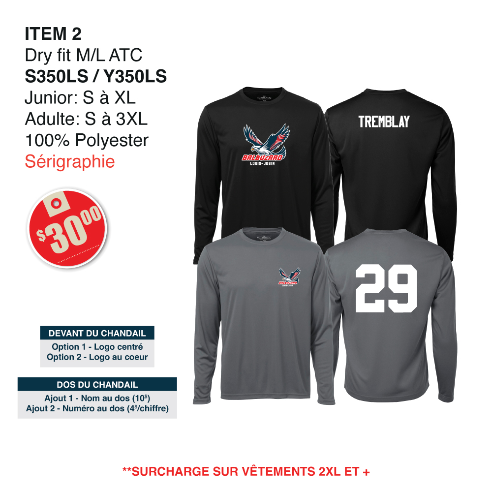 Item 02 Balbuzard DryFit ML ATC S350LS Y350LS 2025